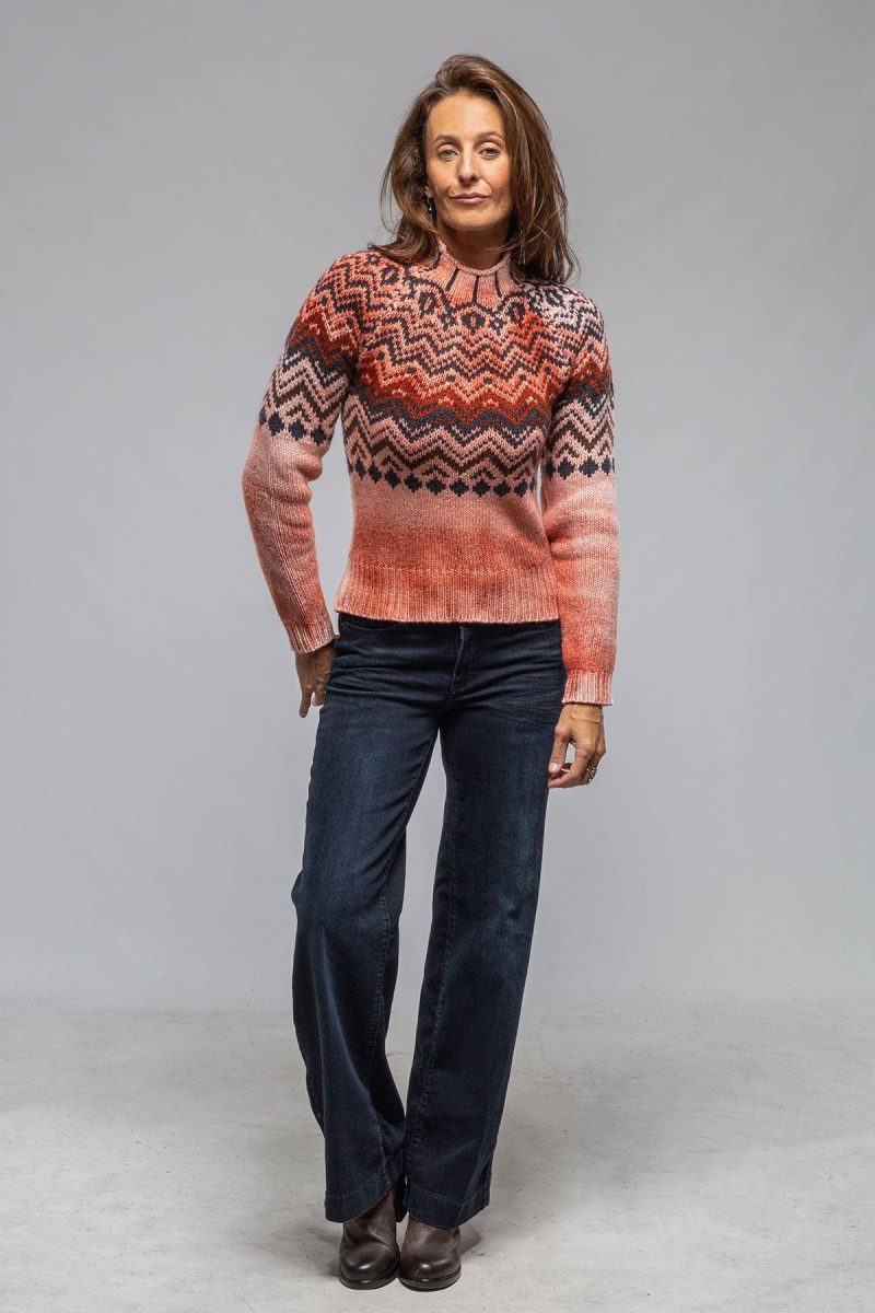 sonia villa cabin sweater in rust ladies sweaters axels vail 40466592071914