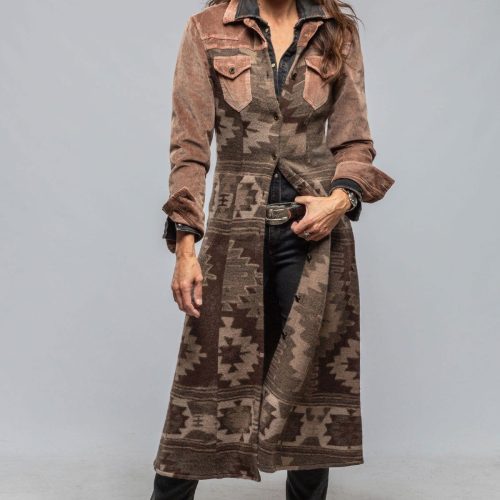 sonia villa desperado western duster in cocoa ladies outerwear lightweight axels vail 40541772382442