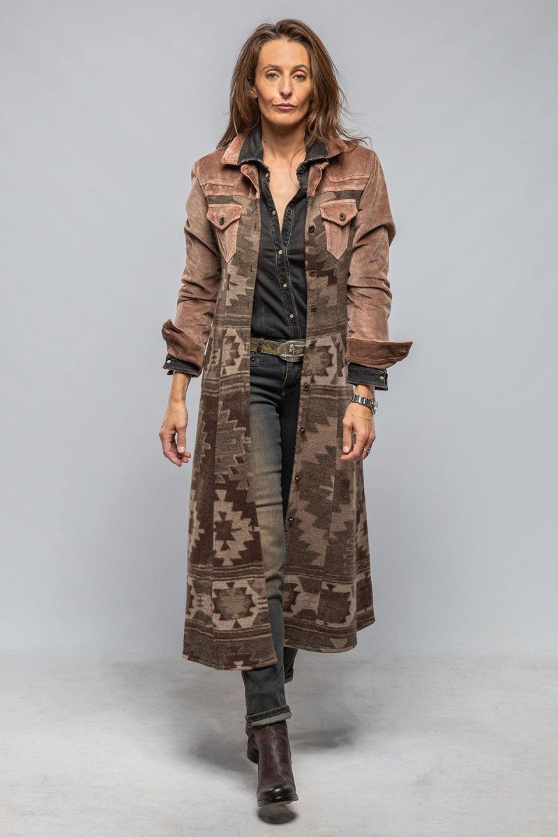 sonia villa desperado western duster in cocoa ladies outerwear lightweight axels vail 40541772447978