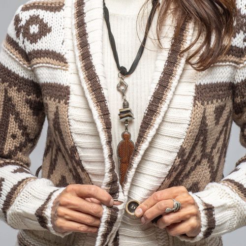 sonia villa evelyn alaskan knit sweater in brown ladies sweaters axels vail 40466607112426