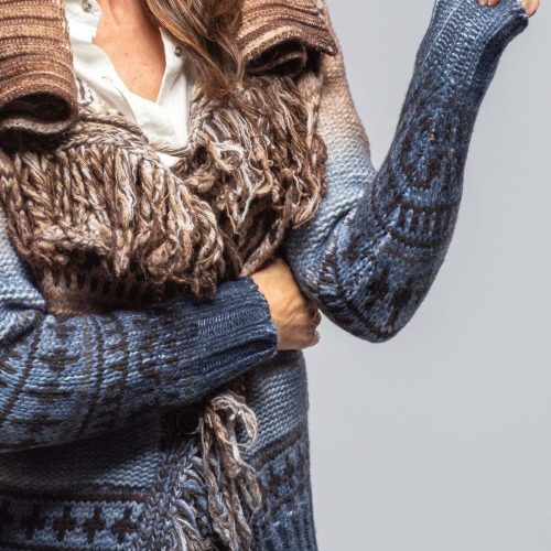 sonia villa hellen alaskan knit sweater in fringe natural ladies sweaters axels vail 40508523380970