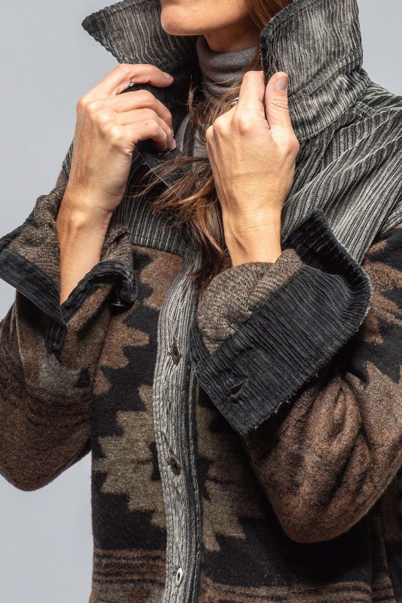 sonia villa hickory blanket jacket in charcoal ladies outerwear cloth axels vail 40495620358378