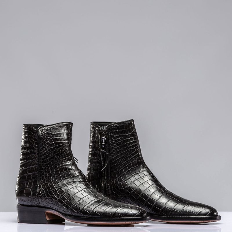 stallion boots black crocodile chelsea boots mens cowboy boots axels vail 39650595504362