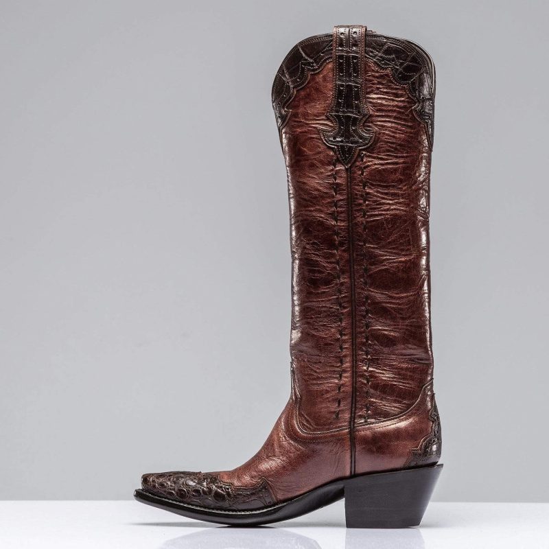 stallion boots rust crocodile majestic ladies cowboy boots axels vail 29787695677629