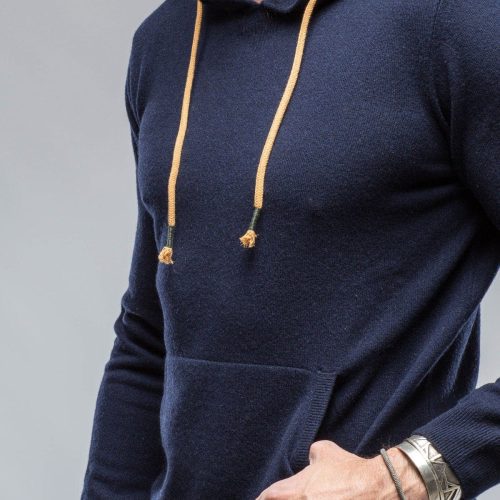 stile latino florio hooded cashmere sweater in navy mens sweaters axels vail 38819036561642