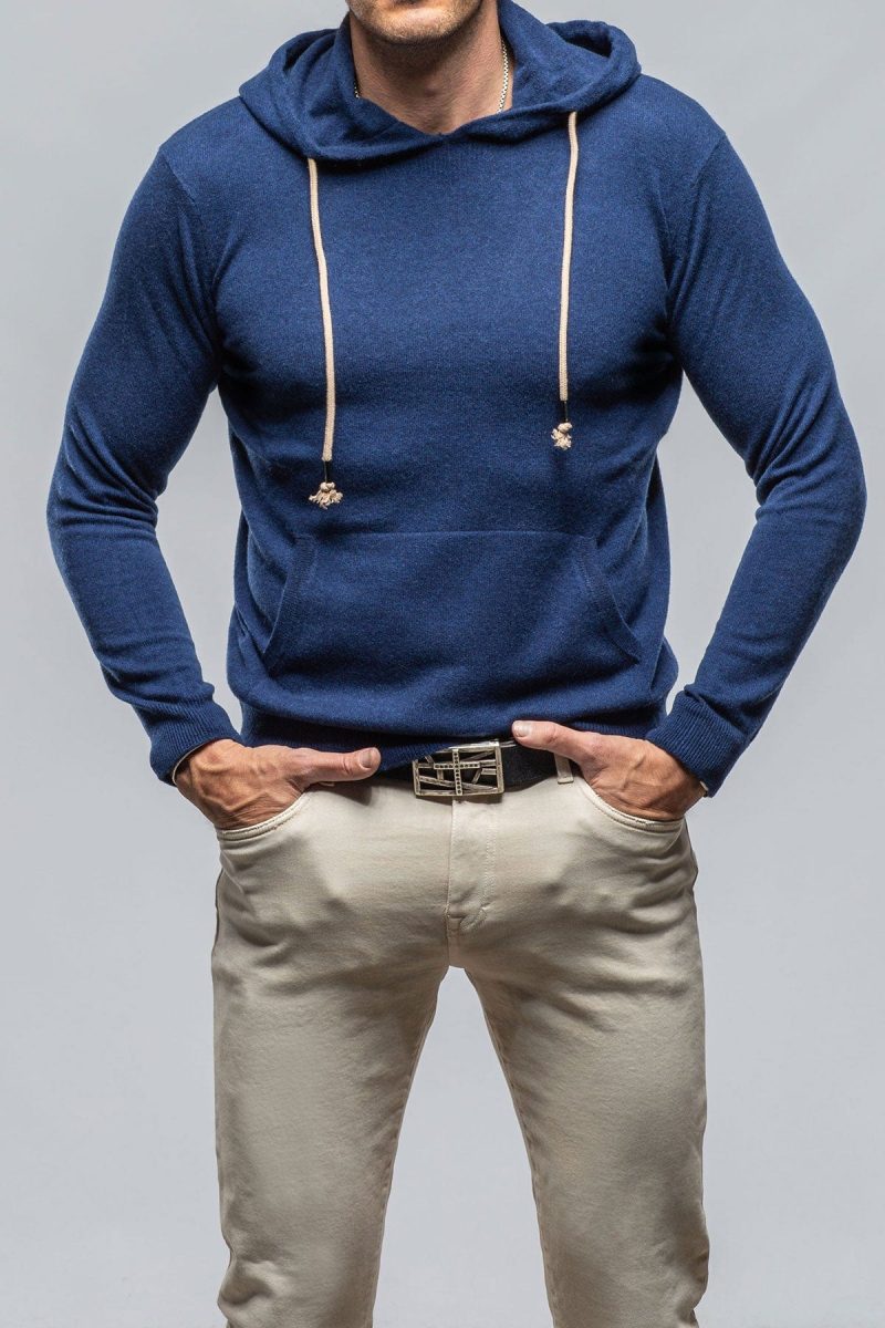 stile latino florio ii cashmere hoodie in navy mens sweaters axels vail 40526924316906