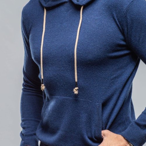 stile latino florio ii cashmere hoodie in navy mens sweaters axels vail 40526924447978