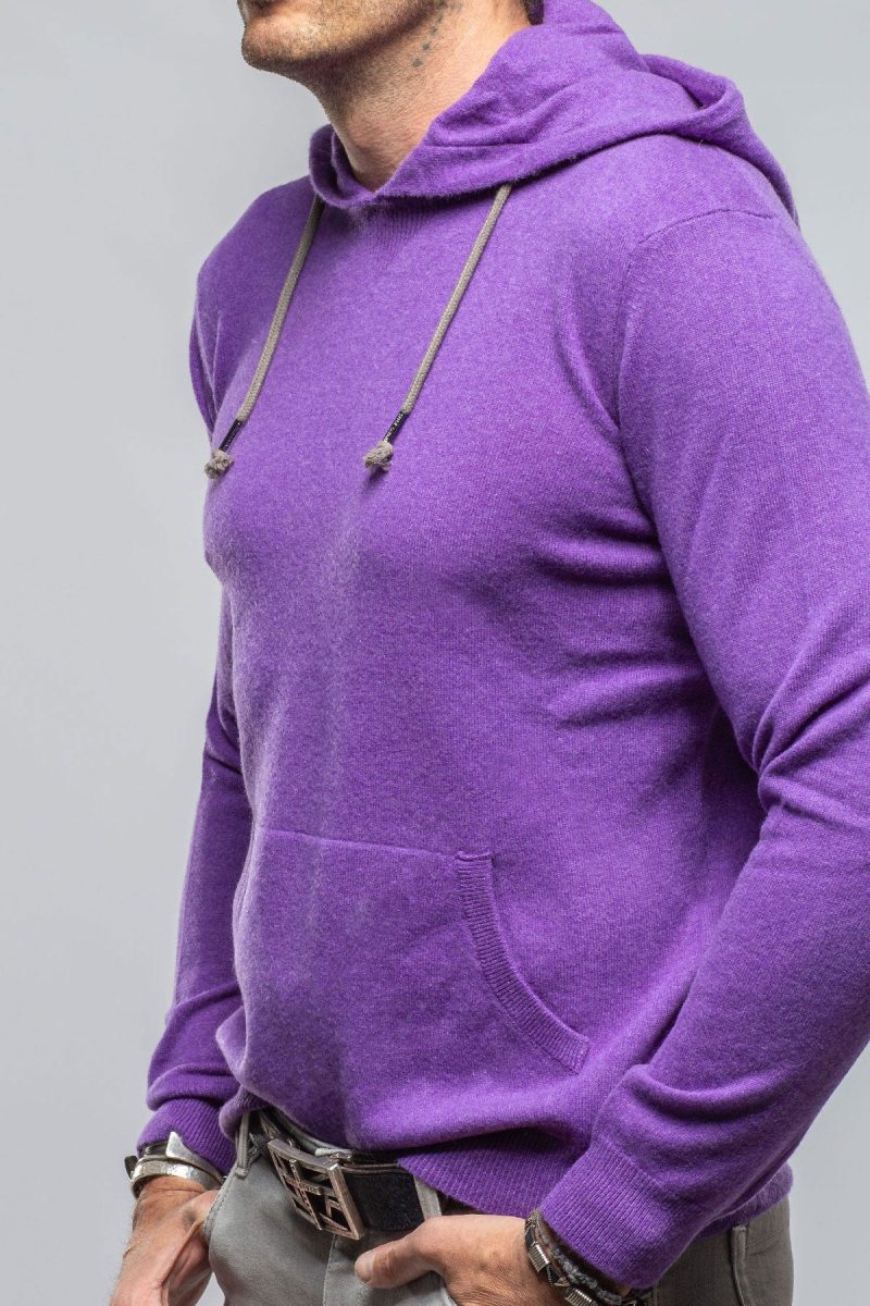 stile latino florio ii cashmere hoodie in purple mens sweaters axels vail 40526924972266