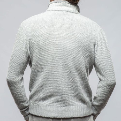 stile latino golis cashmere zip sweater in grey mens sweaters axels vail 40537946620138