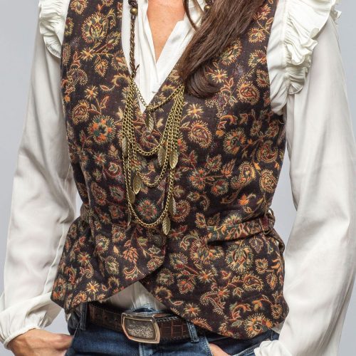 t ba english strap vest in black paisley jacquard ladies tailored vests axels vail 40375794761962