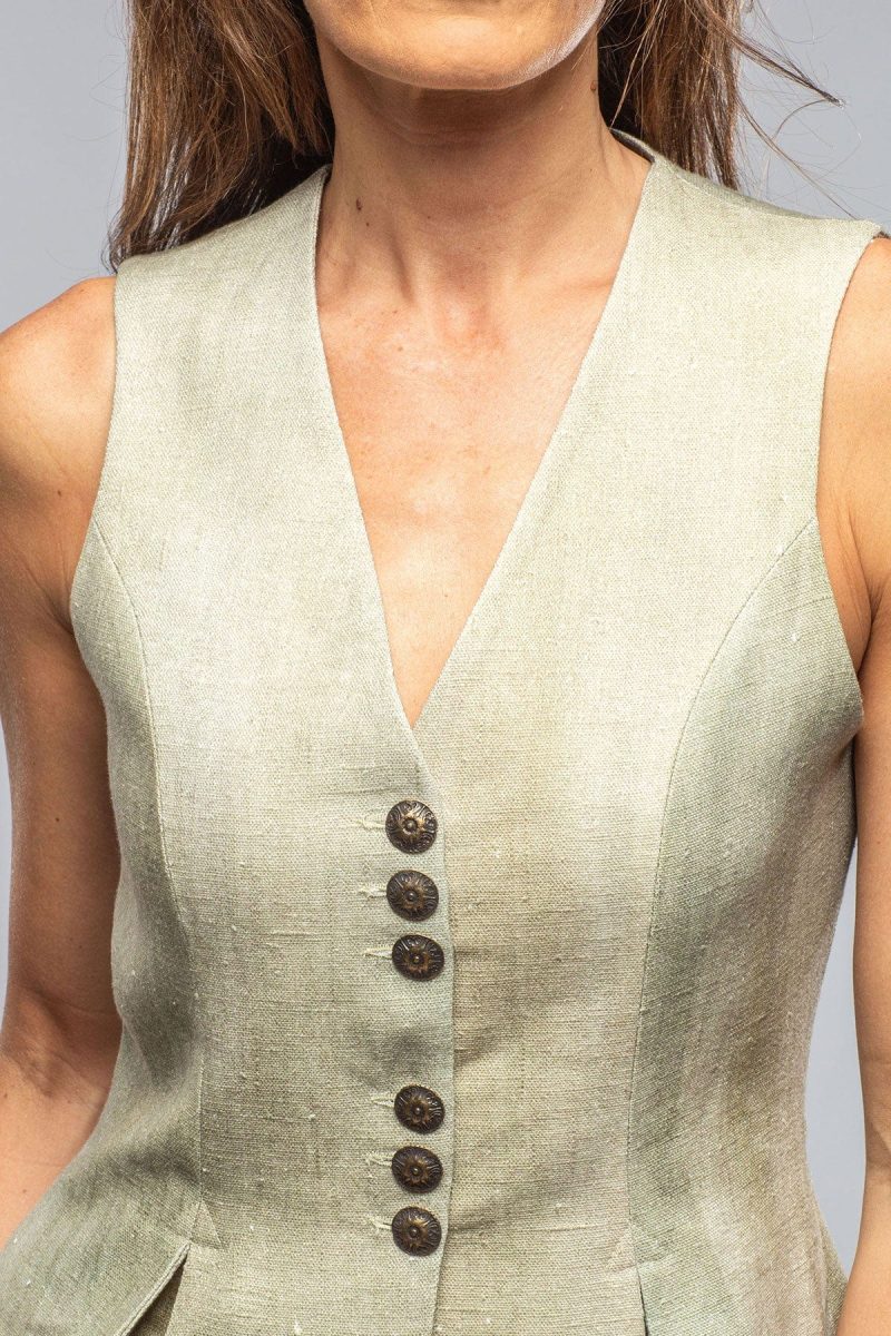 t ba georgina linen vest ladies tailored vests axels vail 40081081172202