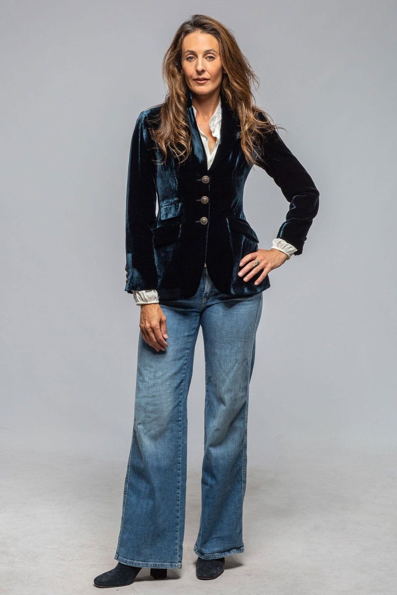 t ba hacking velvet jacket in navy ladies tailored jackets axels vail 40287545721066