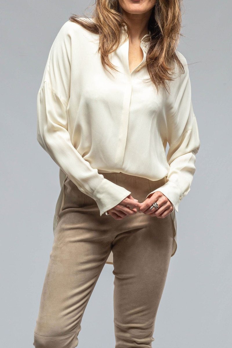 t ba jazz crepe shirt in beige ladies blouses axels vail 36857560858858