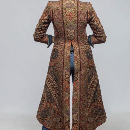 t ba long morgana coat in black red green paisley ladies tailored jackets axels vail 40375795548394