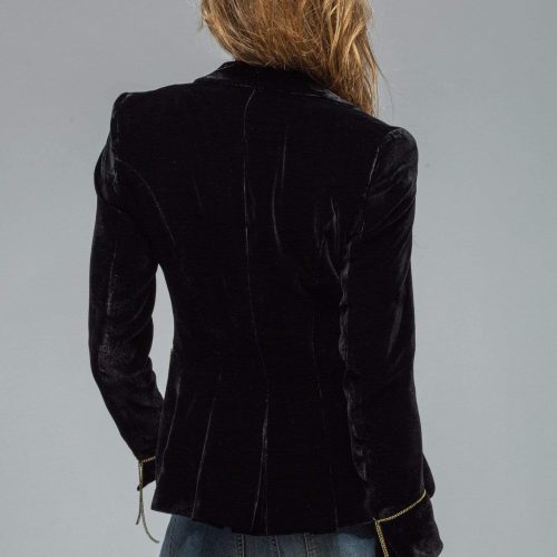 t ba mariane rock jacket in black velvet ladies tailored jackets axels vail 29709952581821