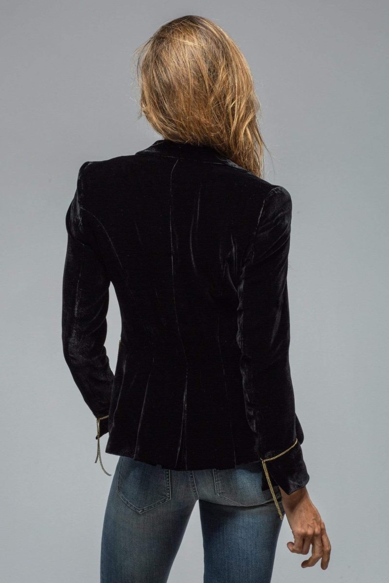 t ba mariane rock jacket in black velvet ladies tailored jackets axels vail 29709952581821