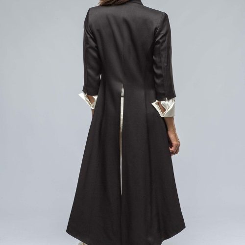 t ba morgana long coat in black sharkskin ladies tailored jackets axels vail 38560848085226