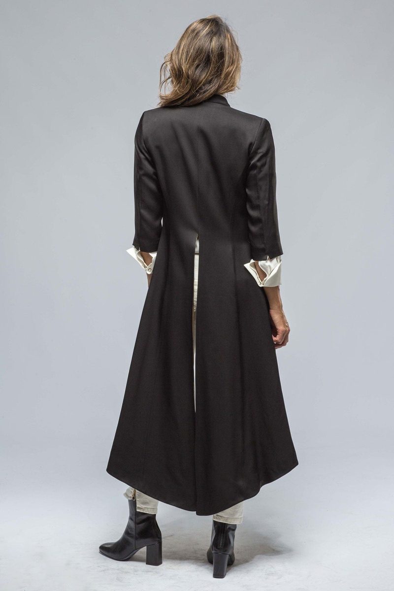 t ba morgana long coat in black sharkskin ladies tailored jackets axels vail 38560848085226