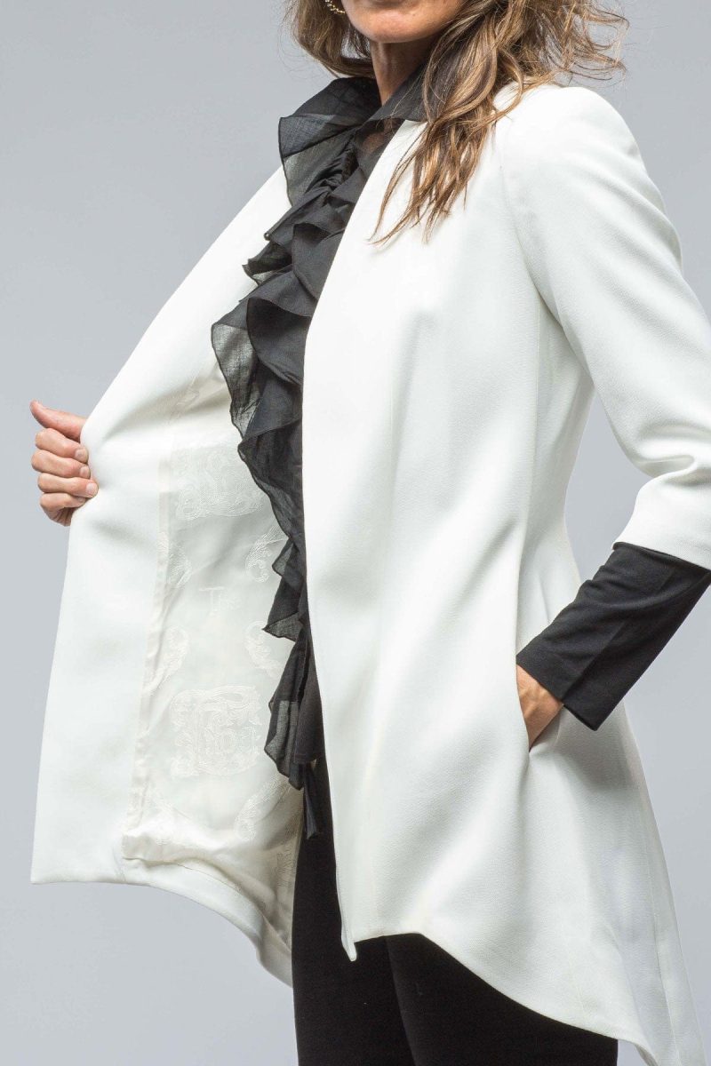 t ba morgana short coat in white ladies tailored jackets axels vail 38548127187178