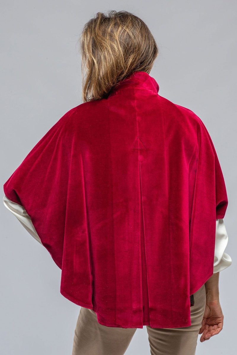 t ba ordesa reversible tweed velvet cape in wine ladies tailored axels vail 39402749919466