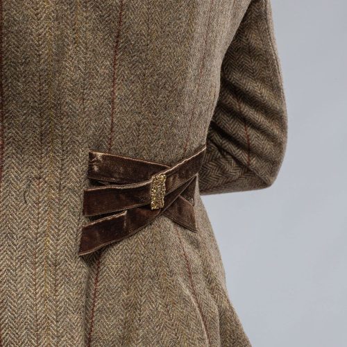 t ba ribbons tweed jkt w khaki velvet details ladies tailored sport coats axels vail 39402753065194