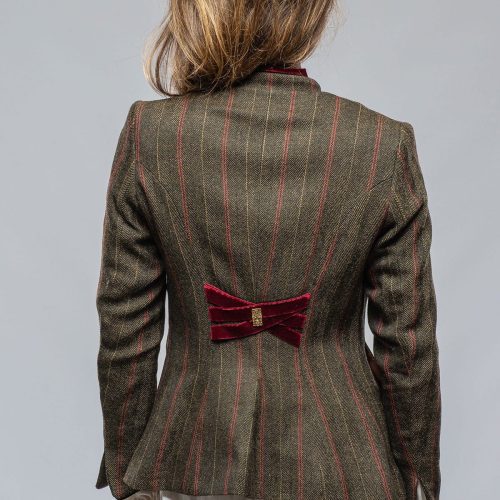 t ba ribbons tweed jkt w wine velvet details ladies tailored sport coats axels vail 39402751885546