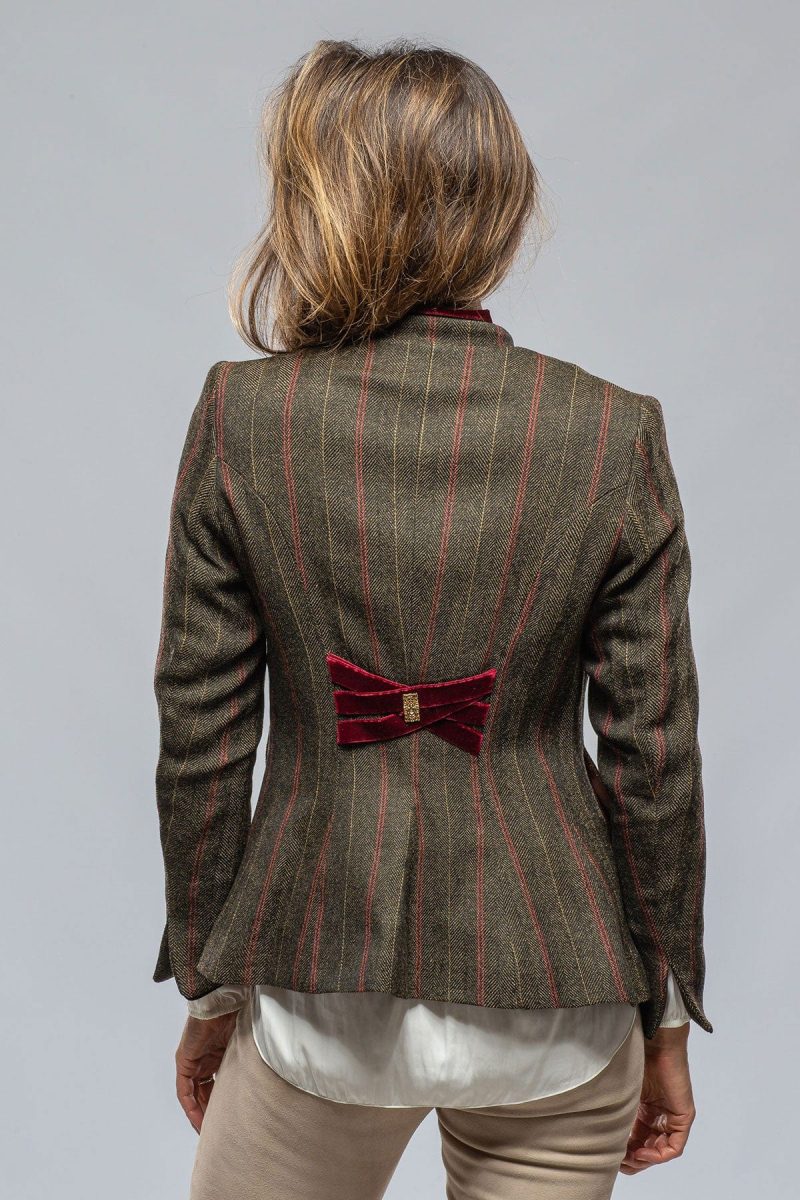 t ba ribbons tweed jkt w wine velvet details ladies tailored sport coats axels vail 39402751885546