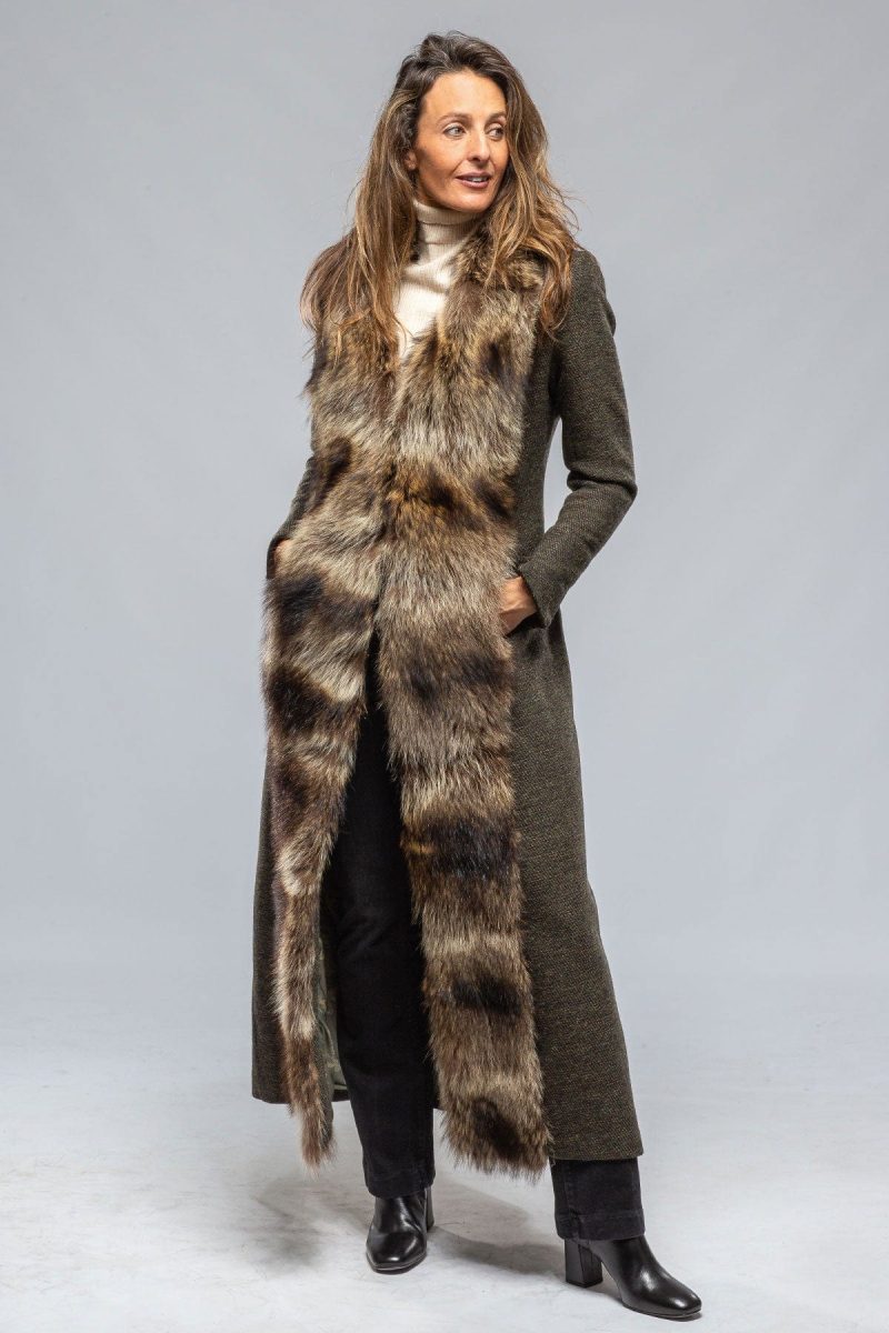 t ba st petersburg long fur trimmed coat in tweed ladies tailored jackets axels vail 39402756440298