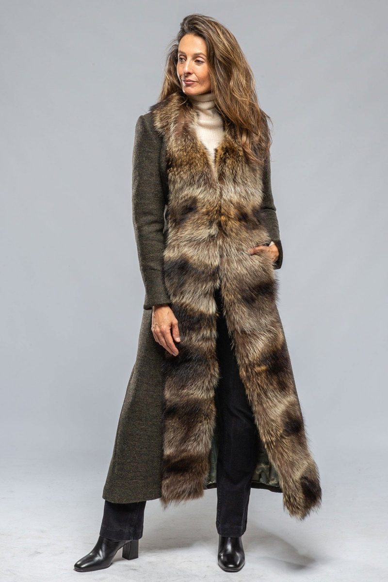 t ba st petersburg long fur trimmed coat in tweed ladies tailored jackets axels vail 39402756505834