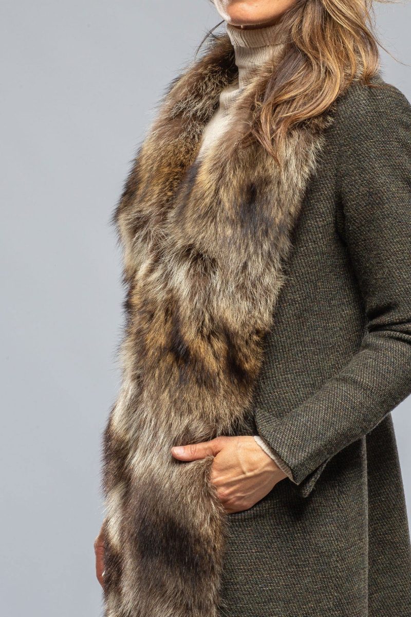 t ba st petersburg long fur trimmed coat in tweed ladies tailored jackets axels vail 39402756767978