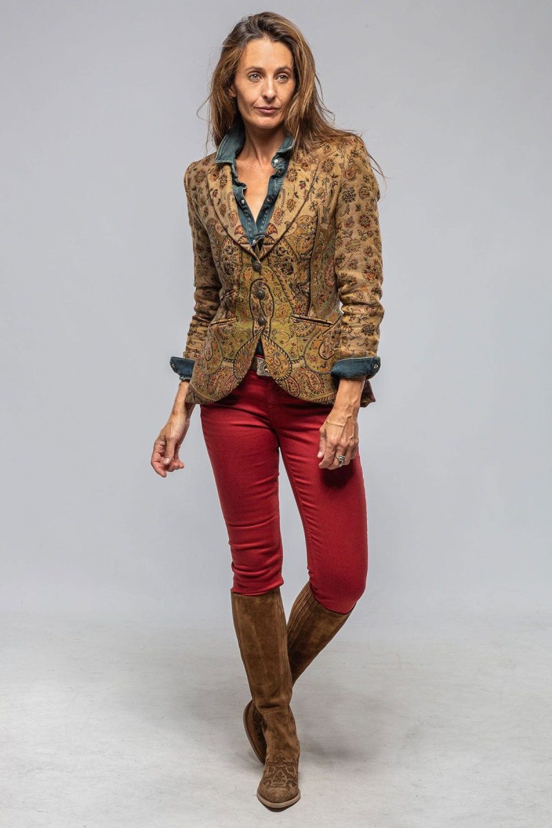 t ba sullavan jacket in green paisley jacquard ladies tailored jackets axels vail 40287565414634