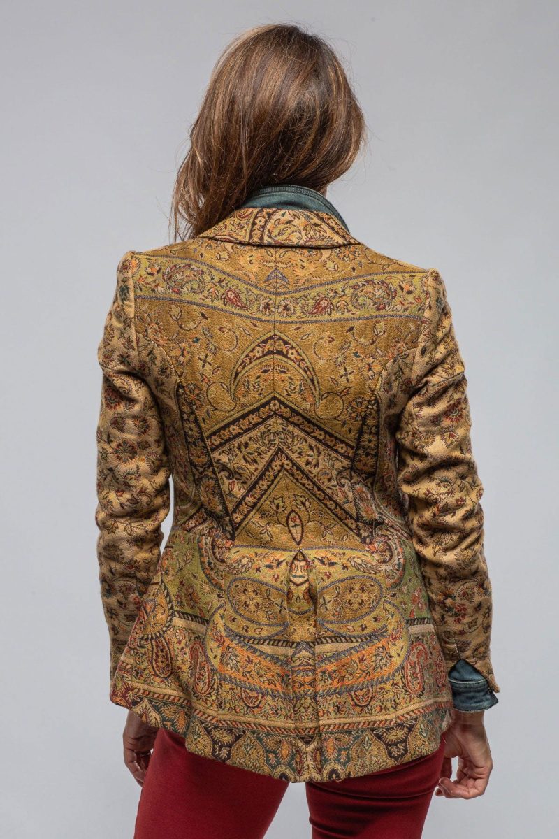 t ba sullavan jacket in green paisley jacquard ladies tailored jackets axels vail 40287565840618