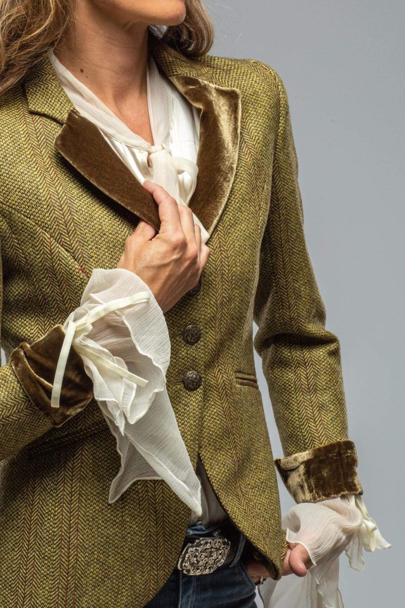 t ba sullavan tweed jacket in mustard olive ladies tailored jackets axels vail 29743302181053