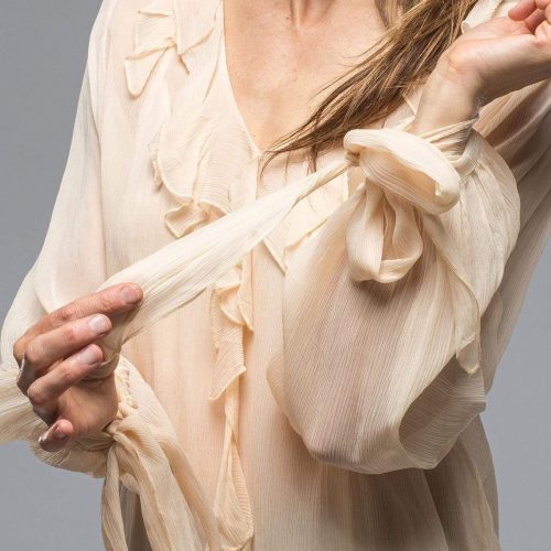 t ba swing blouse in nude chiffon ladies blouses axels vail 29802799825085