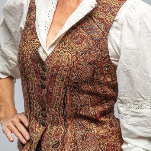 t ba tavira paisley jacquard vest in burgundy ladies tailored vests axels vail 40558979580138