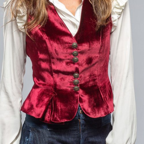 t ba tavira velvet front vest in wine ladies tailored vests axels vail 39402758832362