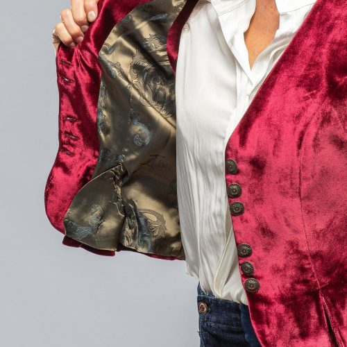 t ba tavira velvet front vest in wine ladies tailored vests axels vail 39402758897898