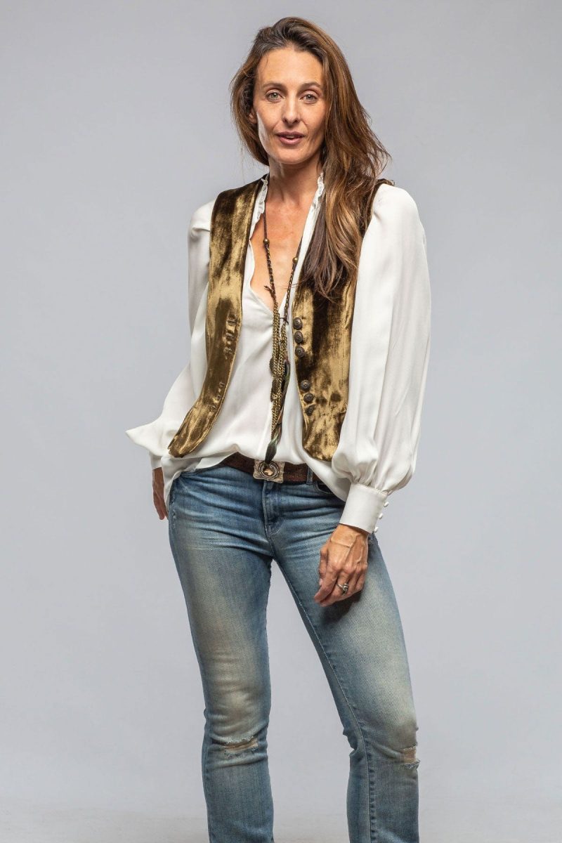 t ba tiana velvet vest in khaki ladies tailored vests axels vail 40287534907626