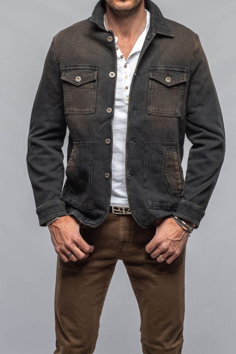 teleria zed chase ii jean jacket in desert mens outerwear overshirts axels vail 40417587429610