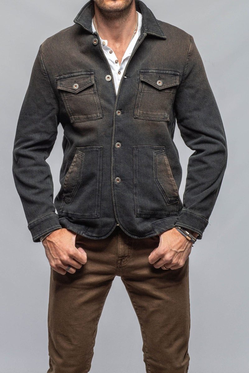 teleria zed chase ii jean jacket in desert mens outerwear overshirts axels vail 40417587626218