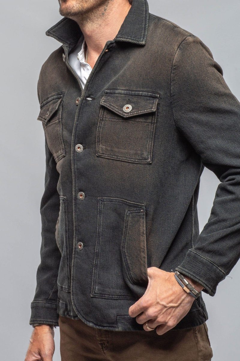 teleria zed chase ii jean jacket in desert mens outerwear overshirts axels vail 40417588019434