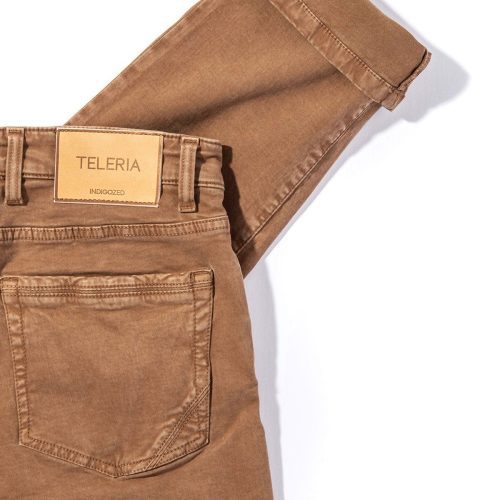 teleria zed ryland rugged soft touch cotton in cammello mens pants 5 pocket axels vail 38448882974954