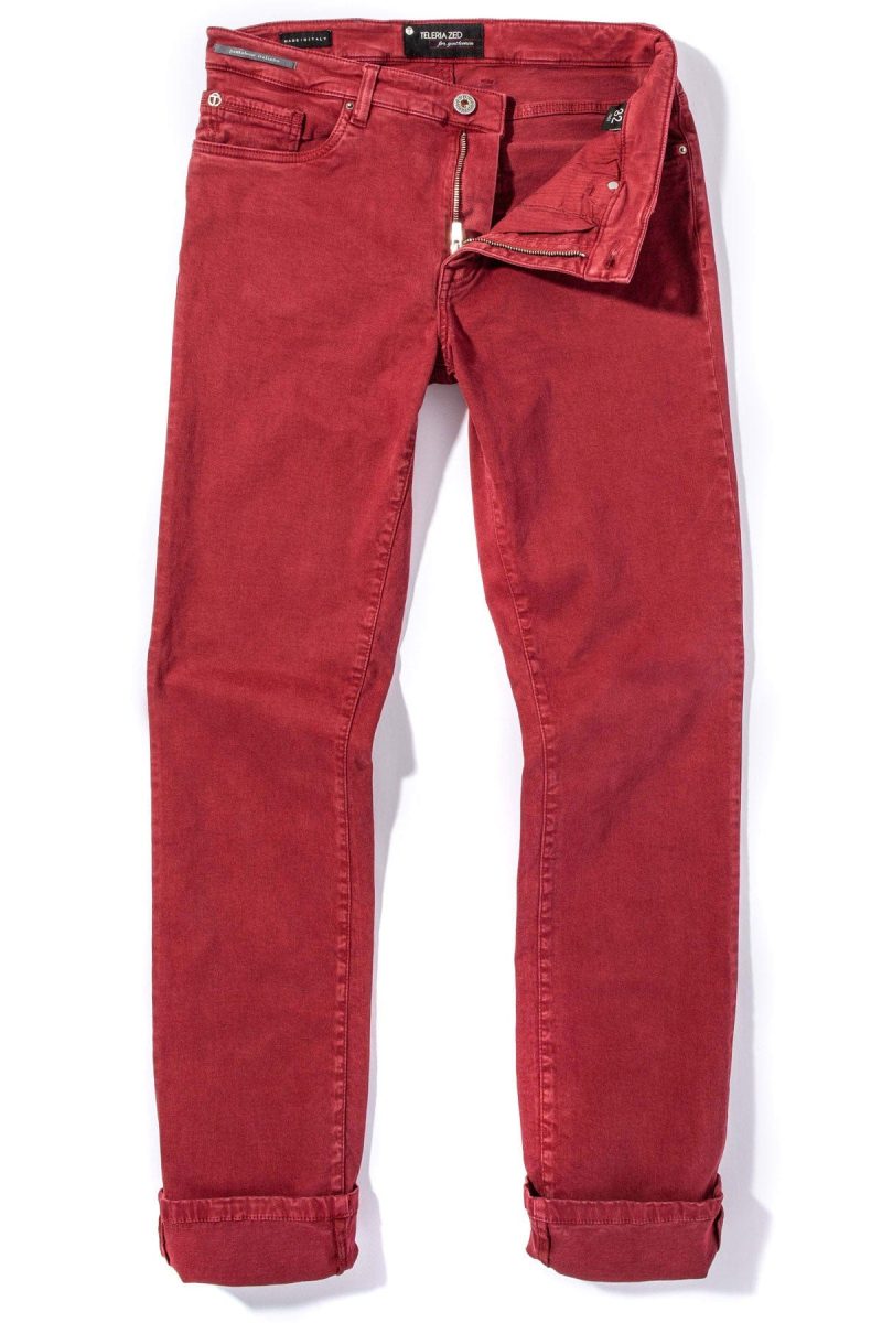 teleria zed ryland rugged soft touch cotton in cherry mens pants 5 pocket axels vail 38449417650410