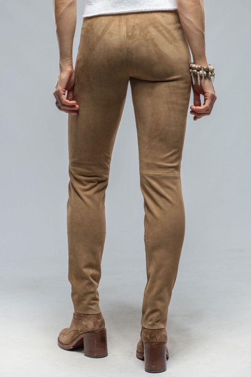 via masini 80 tania stretch suede pant in desert sand ladies pants axels vail 37011717521642