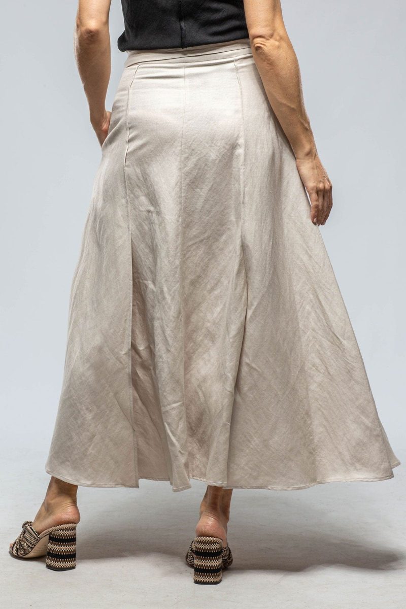 voz casandra wrap linen skirt in ecru ladies skirts axels vail 39966423744746