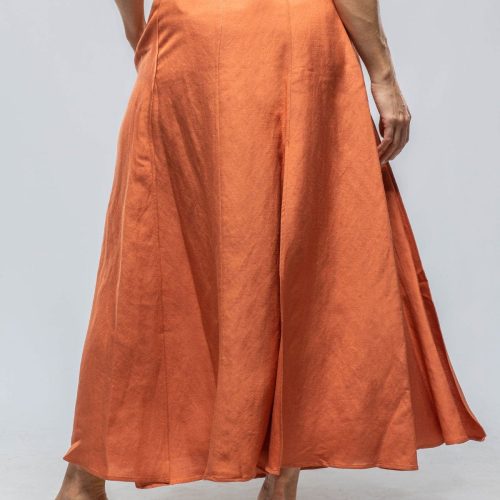 voz casandra wrap linen skirt in persimmons ladies skirts axels vail 39966420926698