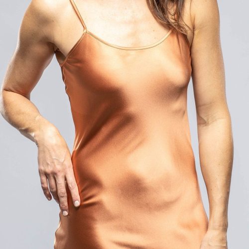 voz midi slip dress in terracotta ladies evening wear axels vail 39966421188842