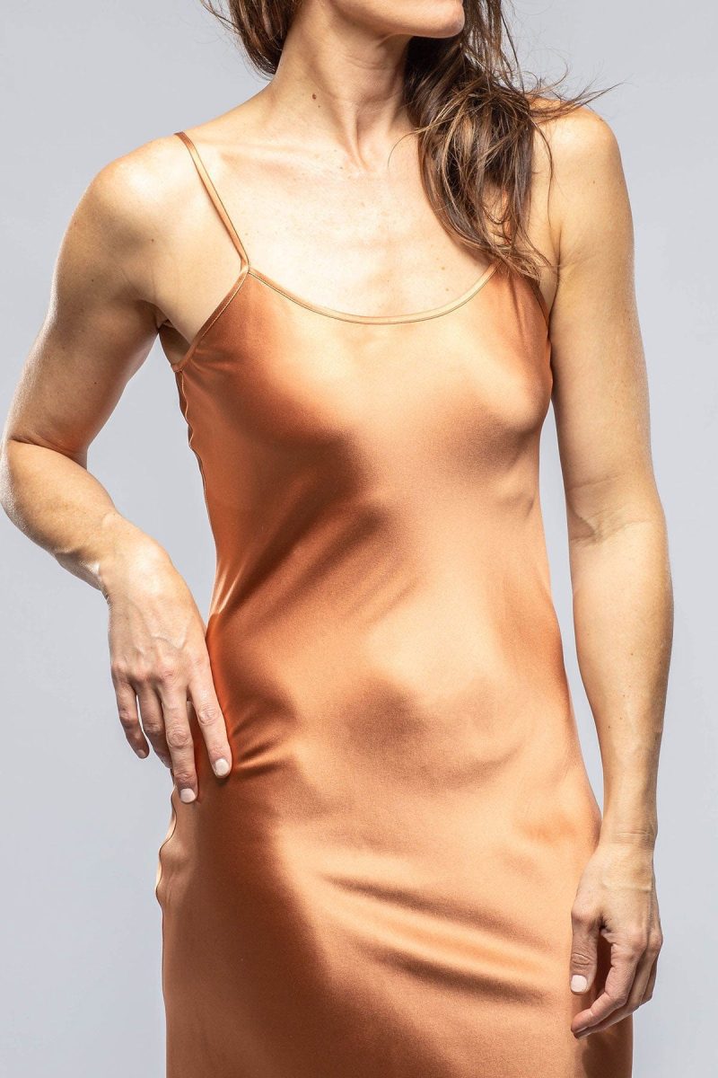 voz midi slip dress in terracotta ladies evening wear axels vail 39966421188842