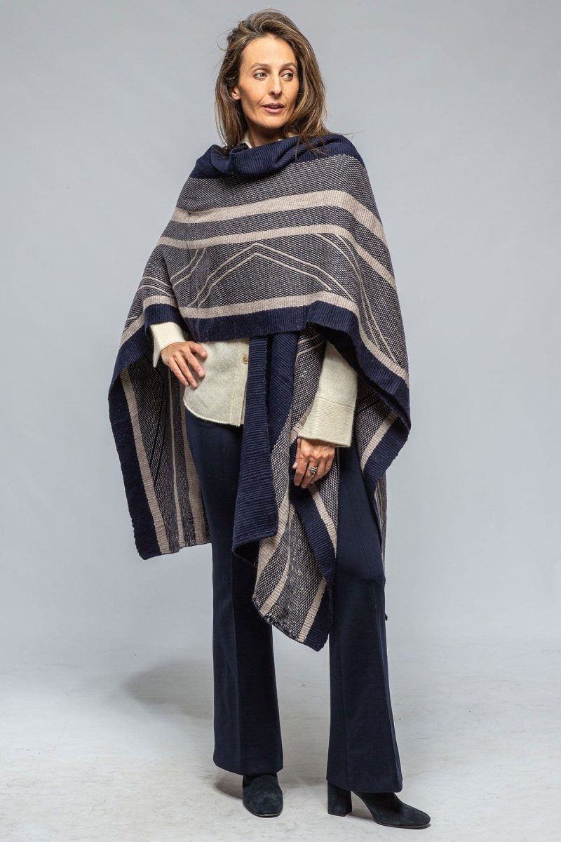 voz striped zig zag duster in navy opal ladies accessories scarves axels vail 39512081760490