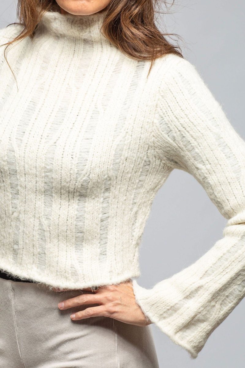 voz tania cropped baby alpaca sweater in ivory ladies sweaters axels vail 40558978957546